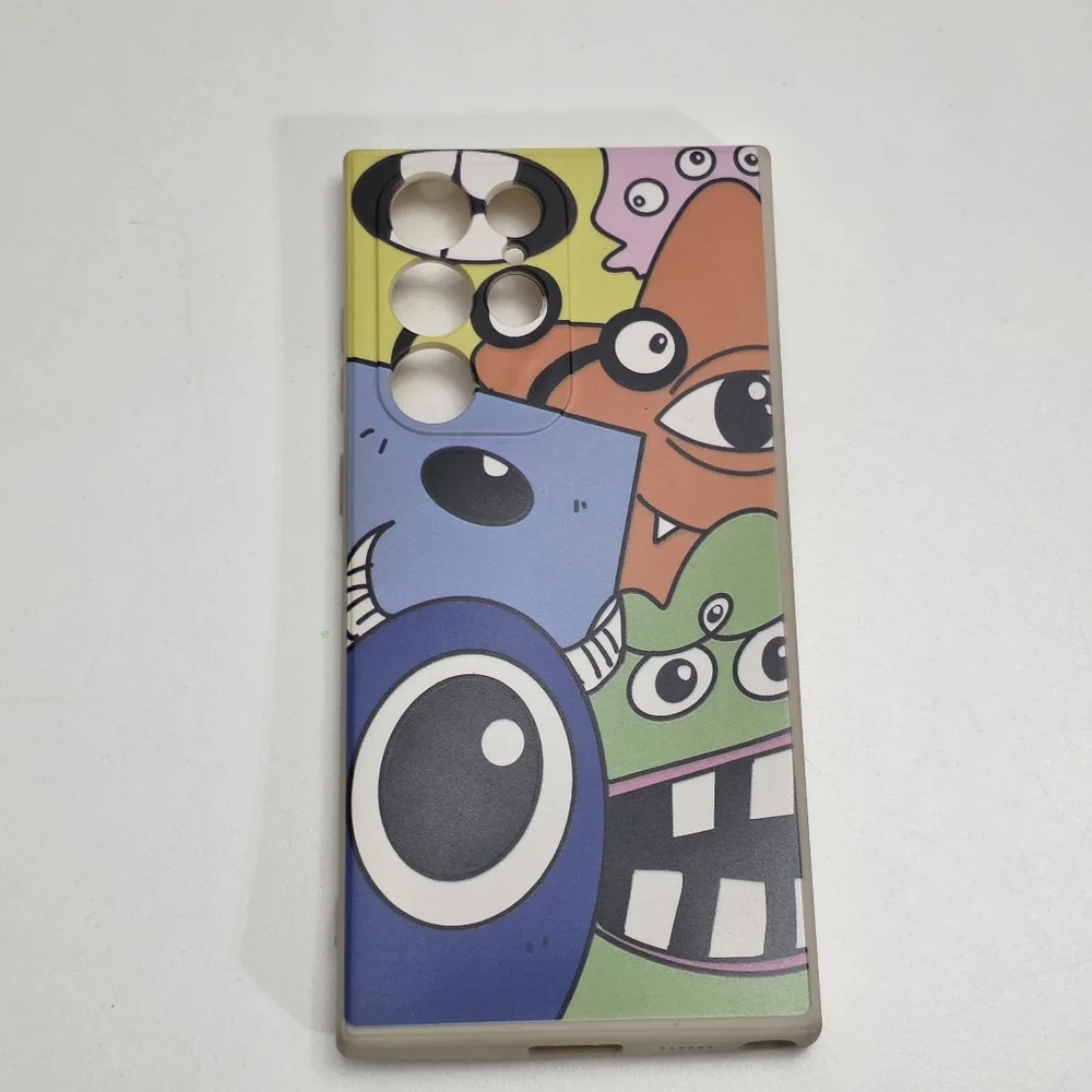 Samsung Galaxy S22 Ultra Colorful Cartoon Monster Soft Gel Phone Case NEW